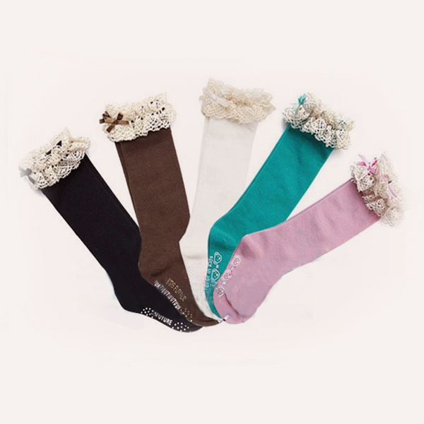 knee high socks with frills
